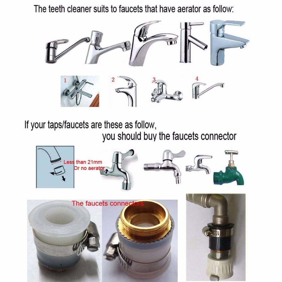 Faucet Oral Irrigator Dental Flosser Oral Care SPA Teeth Cleaner