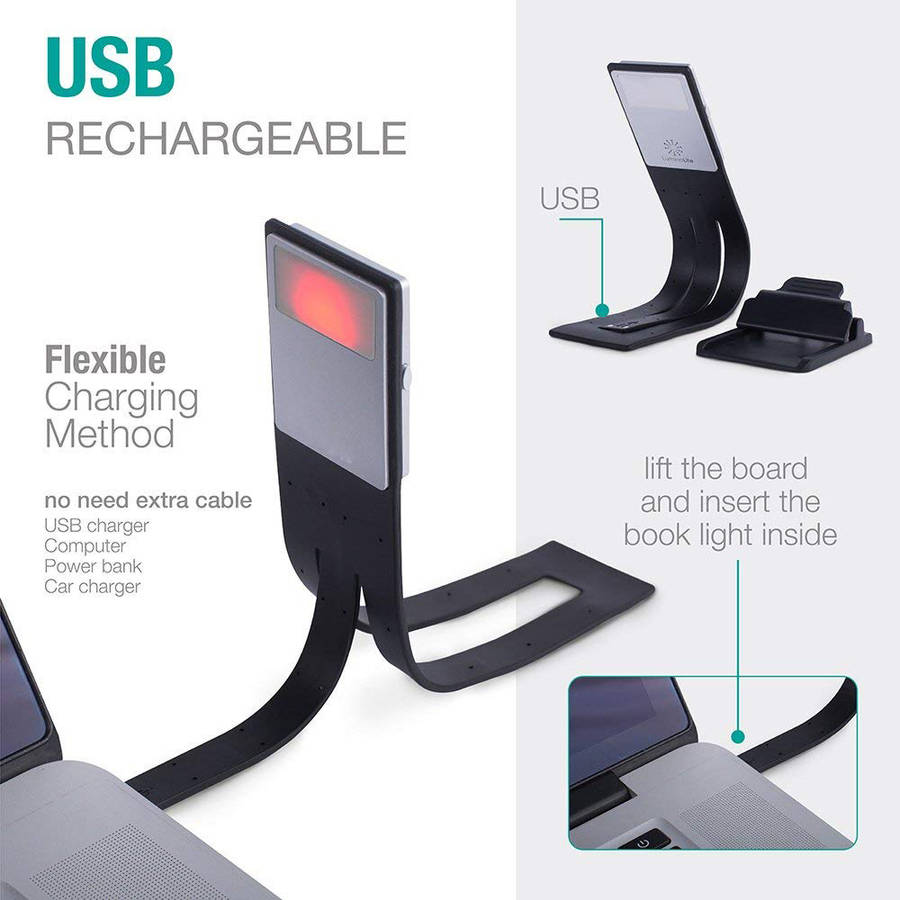 USB Rechargeable LED Reading Book Light For Kindle