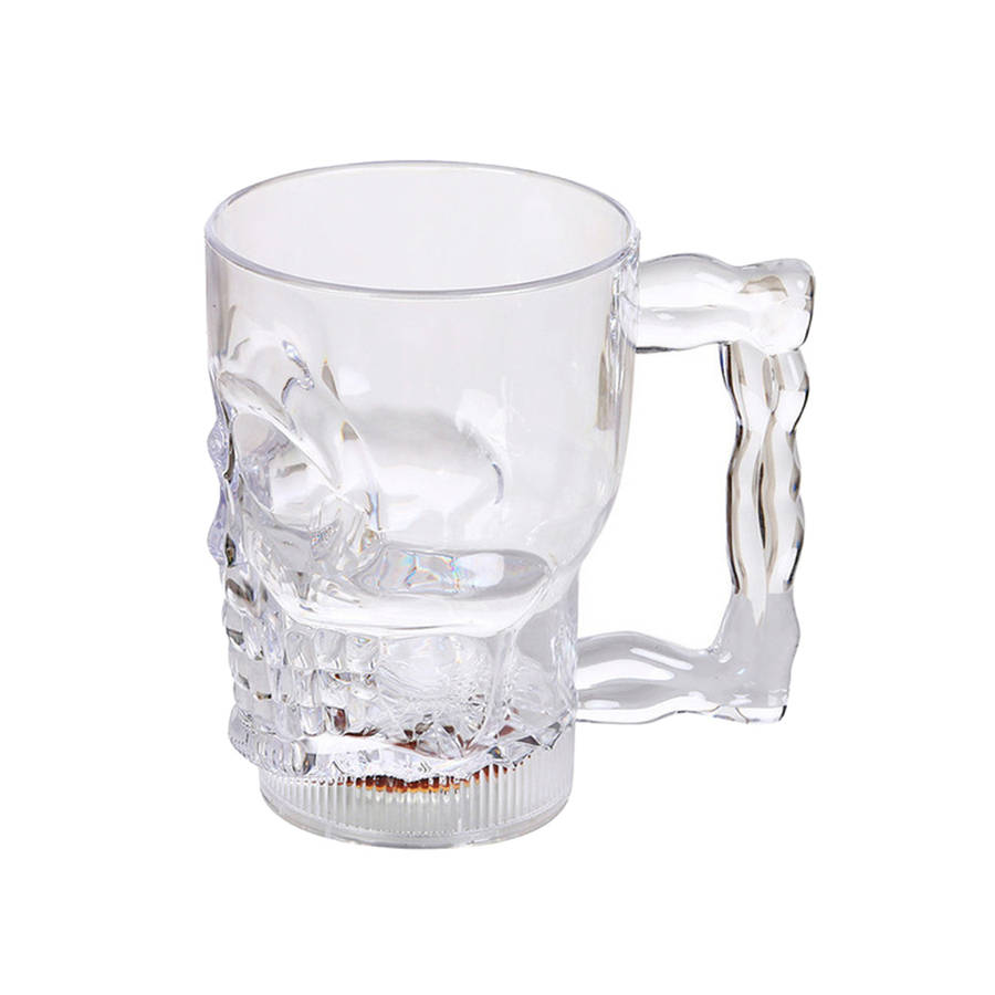 400ML Skull Beer Mugs Color Changing Water Sensing LED Beer Cup