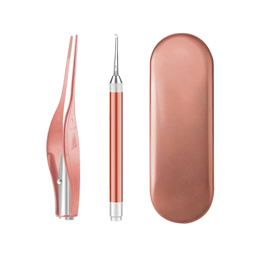 2 Piece Flashlight Earpick Spoon Ear Cleaner
