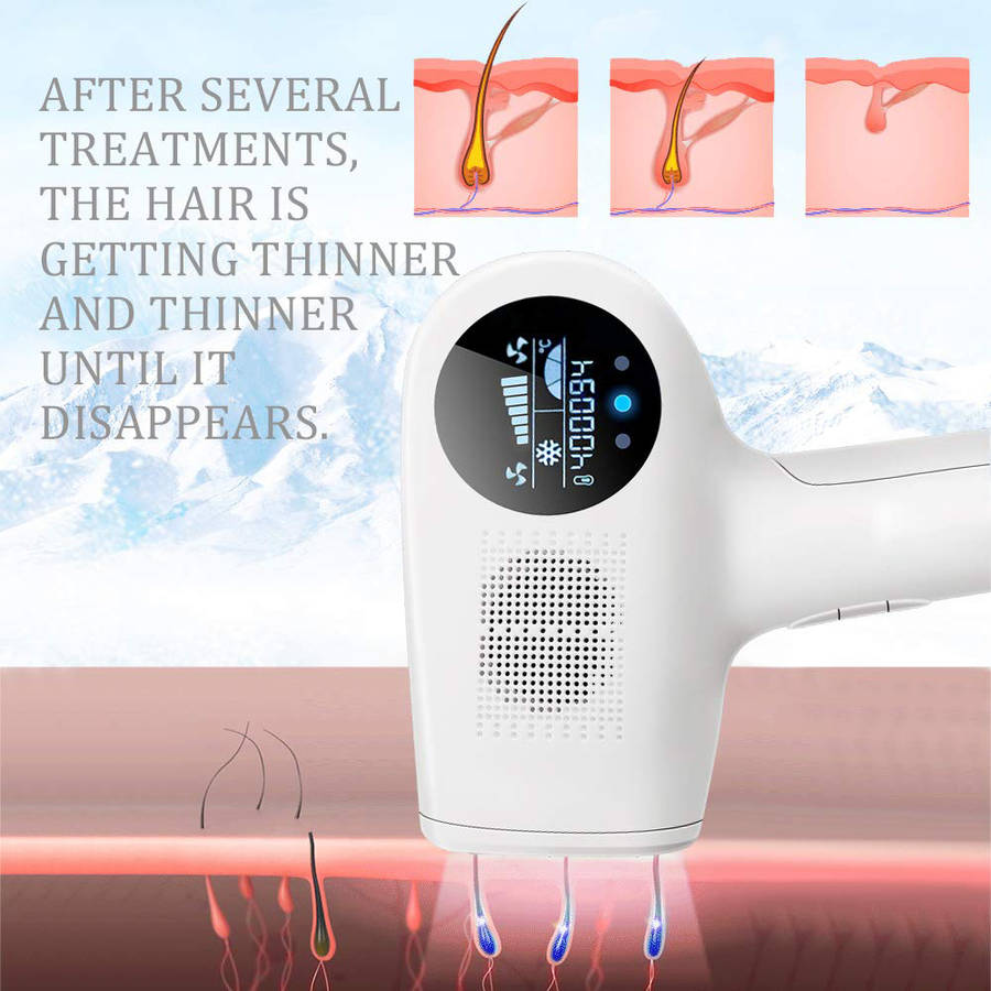 Cold compress facial & body permanent laser hair removal for women and men