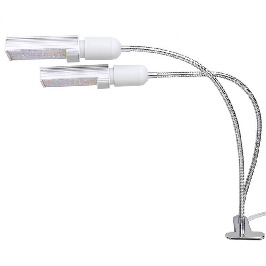 Dual Head 45W Led Sunlike Full Spectrum Plant Grow Light with Auto Timer