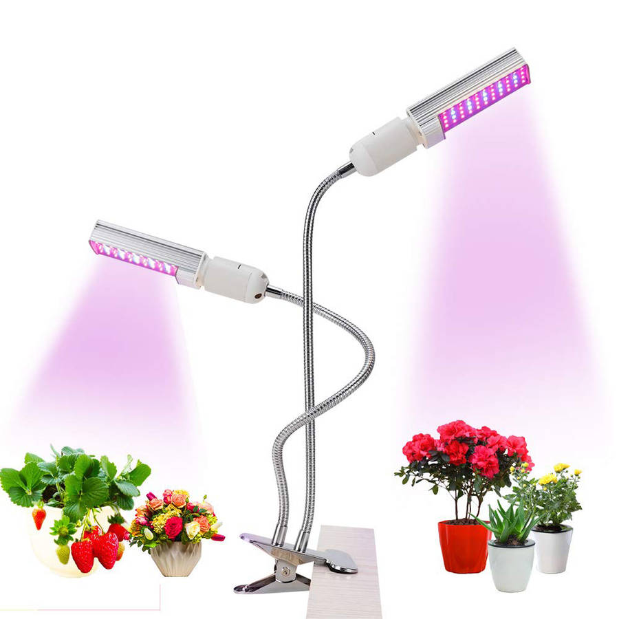 Dual Head 45W Led Spectrum Gooseneck Plant Grow Light with Double Switch