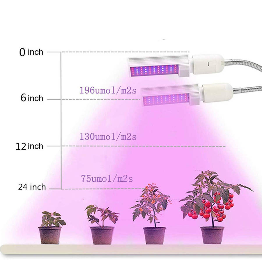 Dual Head 45W Led Spectrum Gooseneck Plant Grow Light with Double Switch