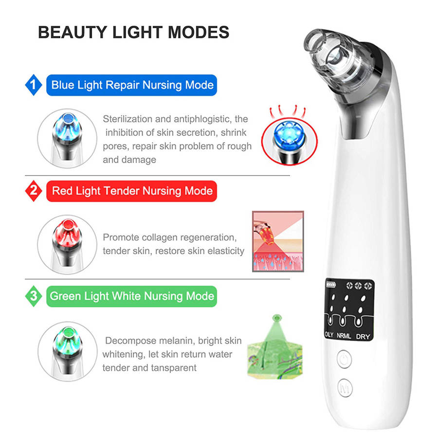 Vacuum Pore Cleaner with 3 Beauty Lamp