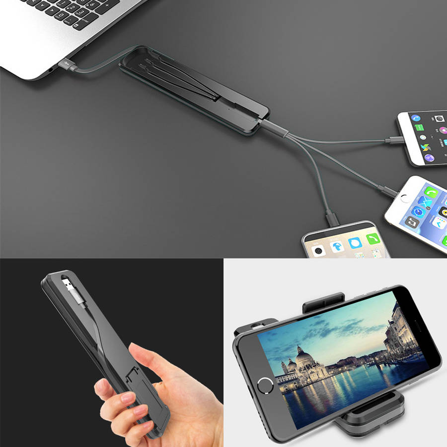 Portable 3 in 1 Fast Charging Cable-Apple & Micro & Type-C