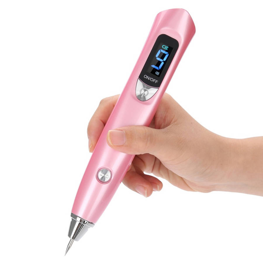 9 Grades USB Portable Freckle Spot Mole Removal Pen with LED Light-Pink
