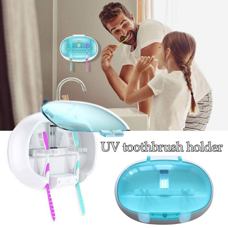 UV Toothbrush Sterilizer Wall-mounted Holder for Home Travel