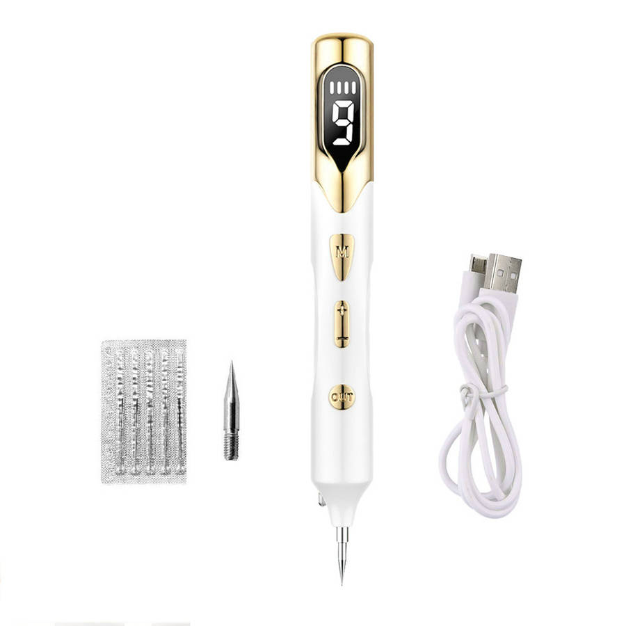 LCD Plasma Pen Laser Tattoo Mole Freckle Corns Removal Machine-Golden