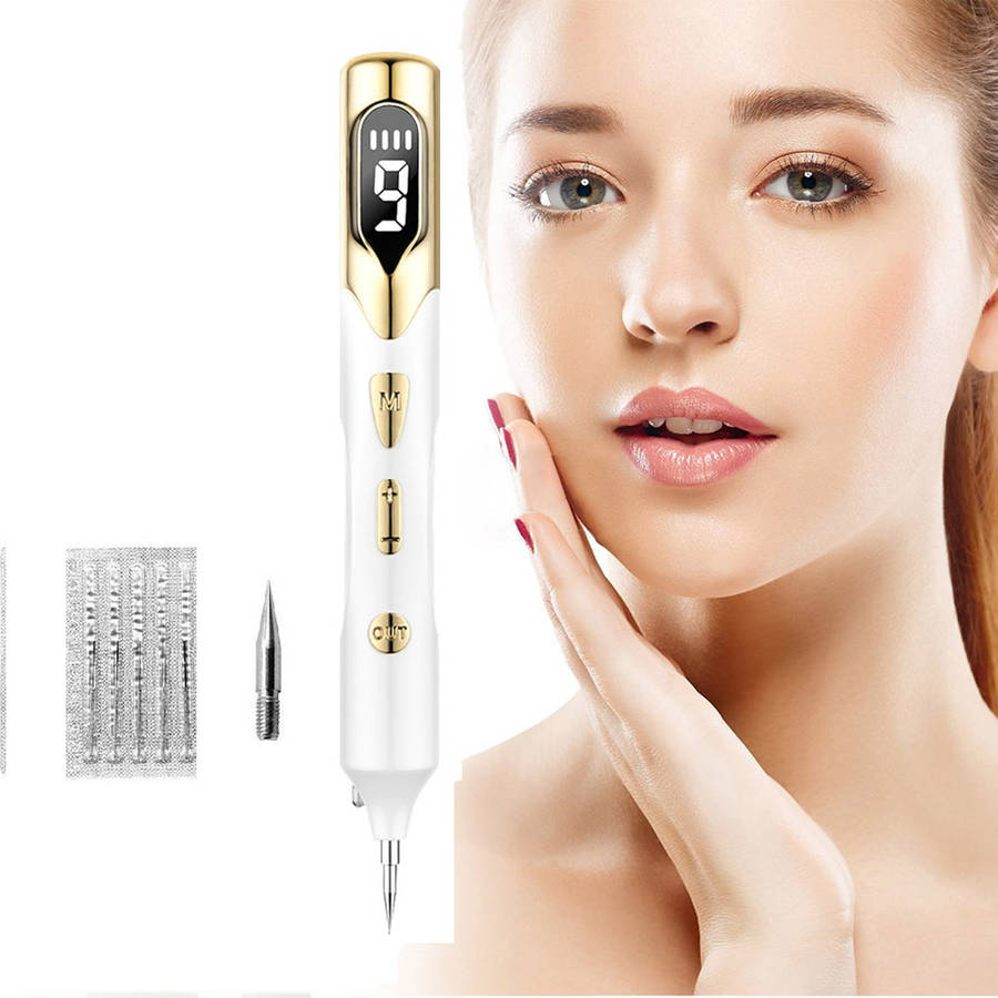 LCD Plasma Pen Laser Tattoo Mole Freckle Corns Removal Machine-Golden