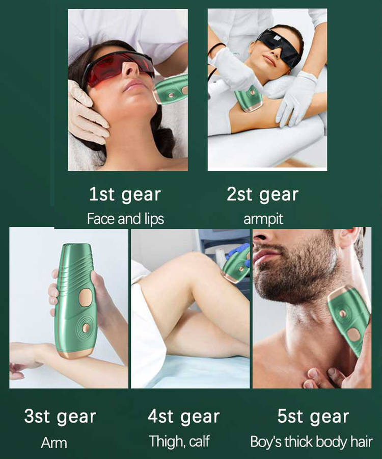 500000 Flash Permanent Laser Epilator IPL Hair Removal Machine-Green