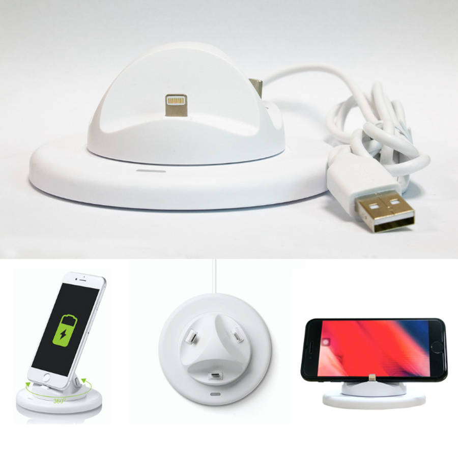 USB Charger Charging Dock Station Holder For Lightning/Micro-USB/Type-C