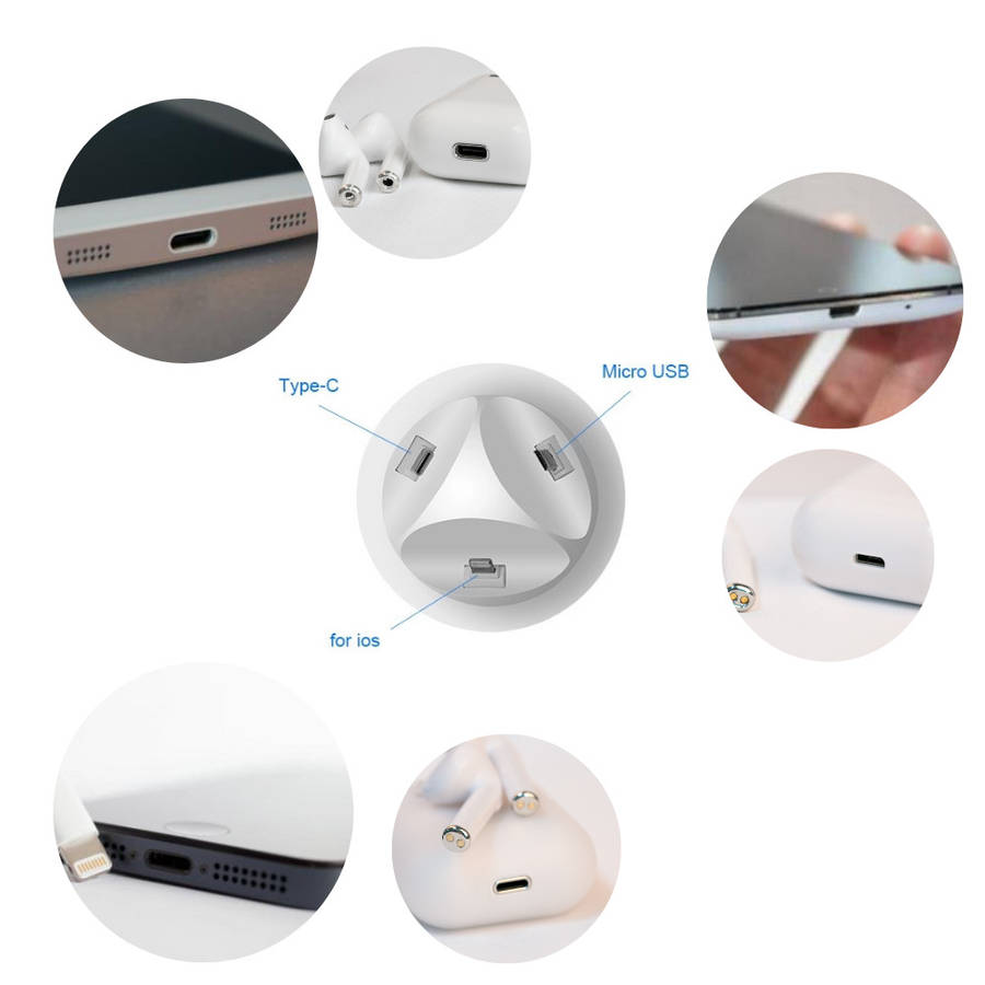 USB Charger Charging Dock Station Holder For Lightning/Micro-USB/Type-C