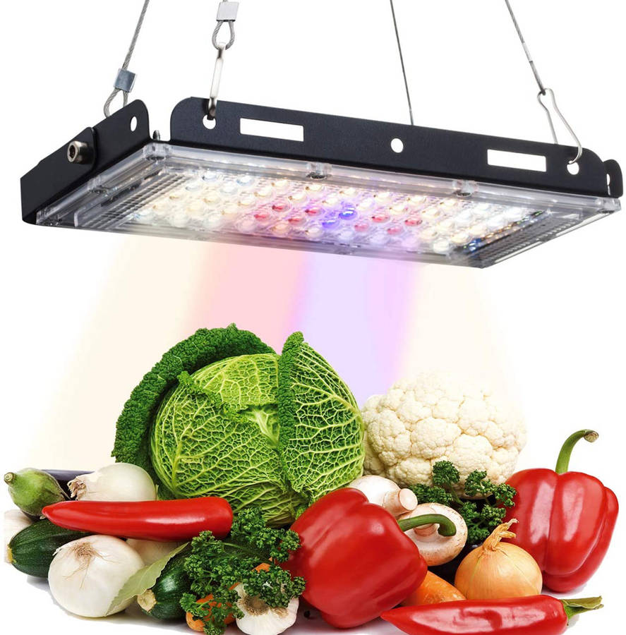 LED Grow Light Full Spectrum 50W Ultrathin Hanging Growing Lamp