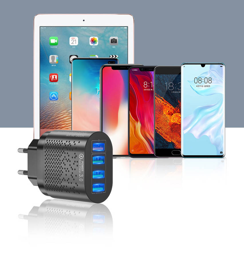 Quick Charge 3.0 USB Charger 4 Ports Fast Charging Wall Charger