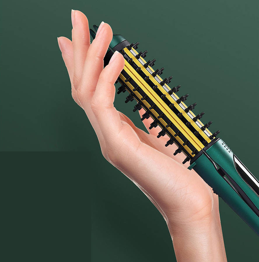 2 in 1 Hair curler Brush Electric straightening Iron