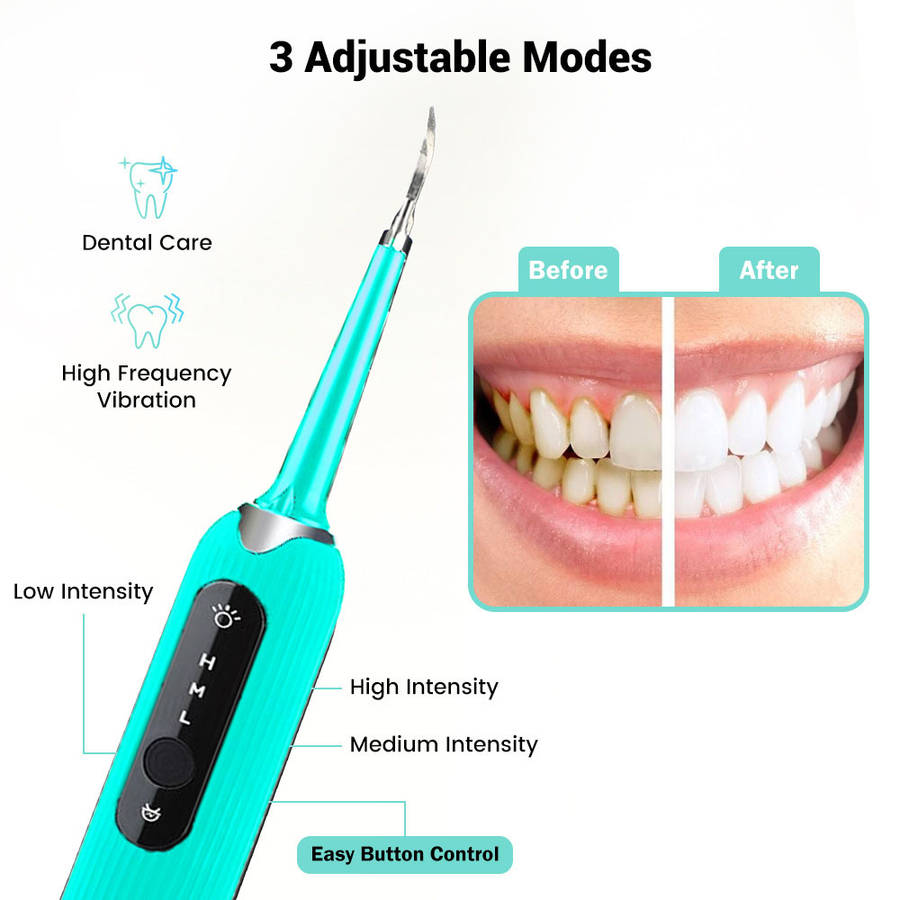 Electric Ultrasonic Sonic Dental Scaler Tooth Calculus Remover Set-Blue