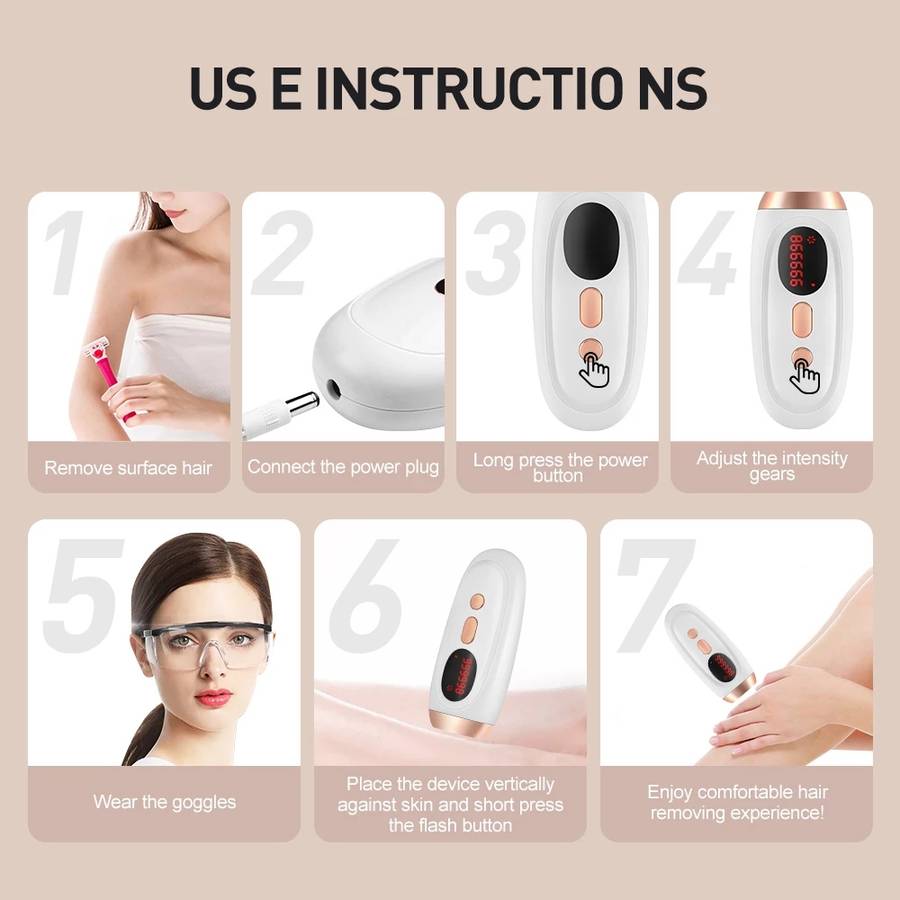 990000 Flash Permanent Laser Epilator IPL Hair Removal Machine
