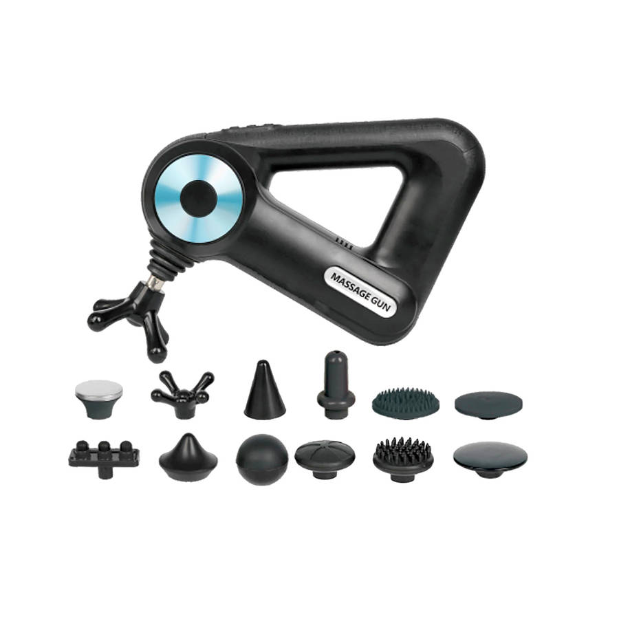 Fascia Massage Gun Muscle Pain Relief  Deep Tissue Massager with 12 Heads