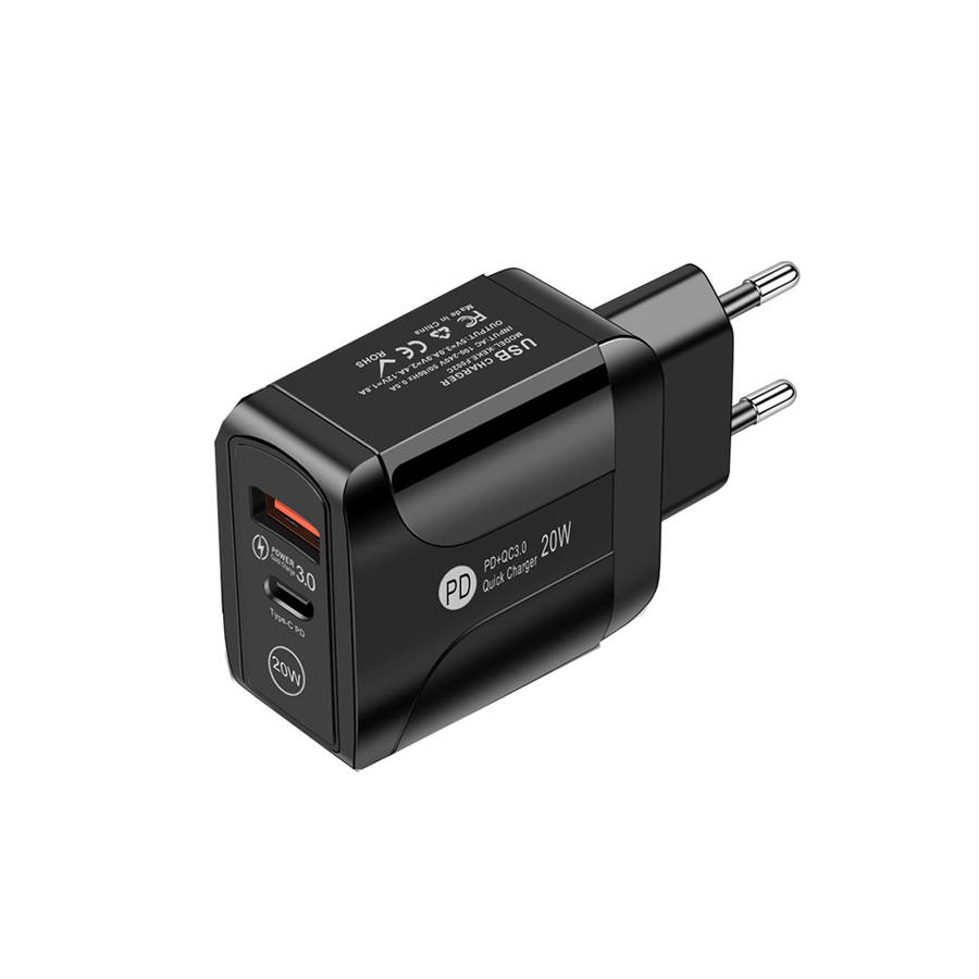 20W QC3.0 Fast Quick Charge PD Wall Charger EU Plug Power Adapter