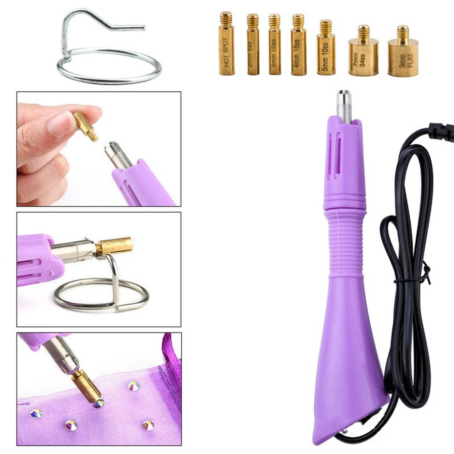 DIY Hot Fix Rhinestone Applicator Clothes Diamond Sewing Hot Gun Tool Kit
