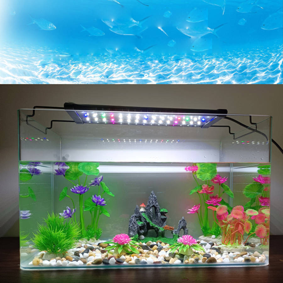 LED Aquarium Light Multi-Color Full Spectrum Aquatic Grow Lighting Lamp