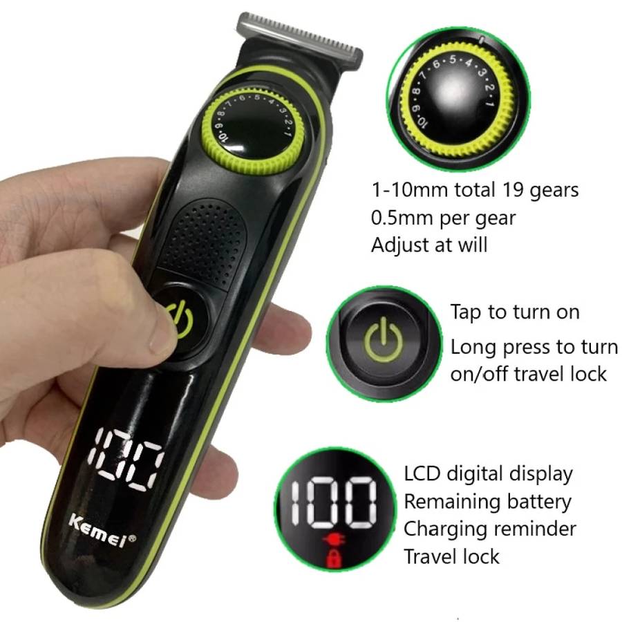 5 in 1 Electric Hair Clipper Shaver Razor Nose Trimmer Grooming Kit