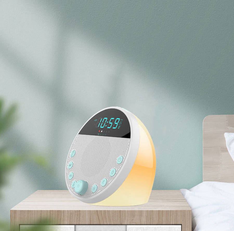White Noise Sound Machine with Mood Light Natural Sounds & Alarm Clock