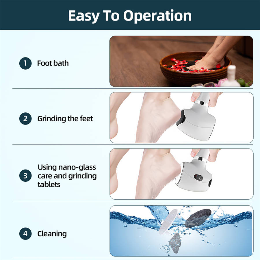 Electric Nanoglass Skin Care Foot File Dead Callus Remover Grind Machine