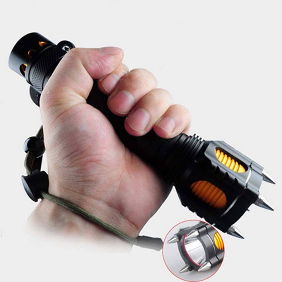 Rechargeable LED Metal Heads Tactical Flashlight