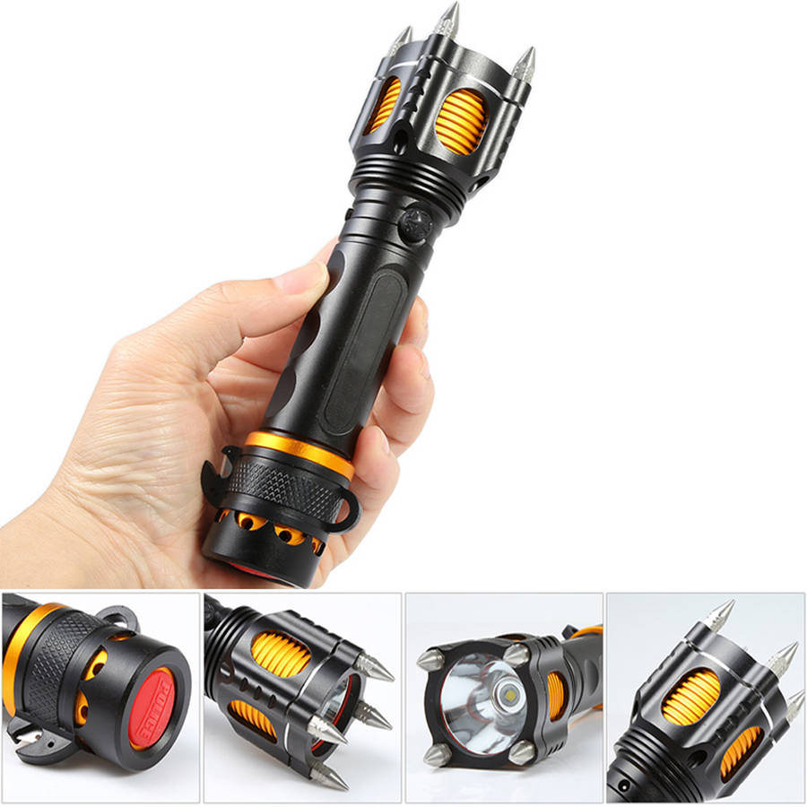 Rechargeable LED Metal Heads Tactical Flashlight