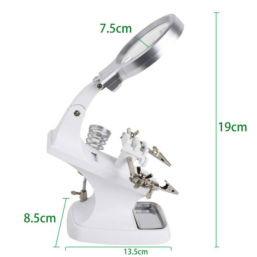 3X 4.5X LED Light Helping Hands Magnifier Station