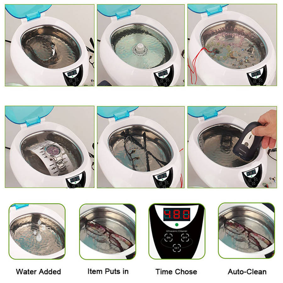 Portable Jewelry Ultrasonic Cleaning Machine for Glasses Watch Ring