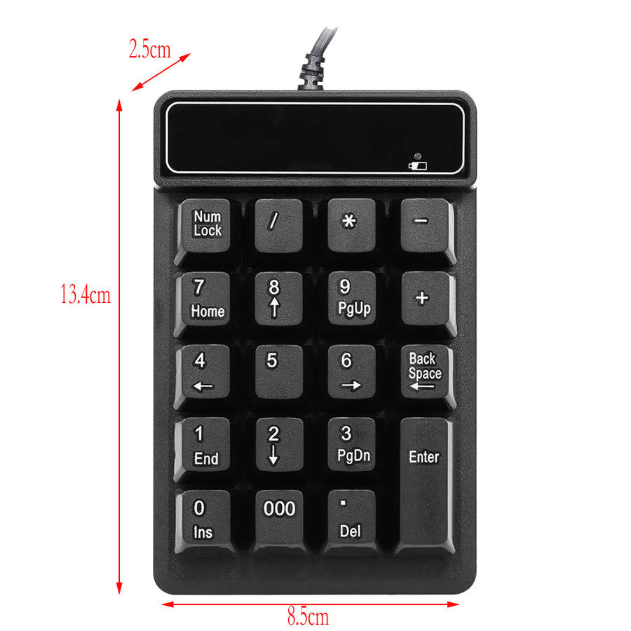 19 Keys USB Numeric Keypad for Laptop