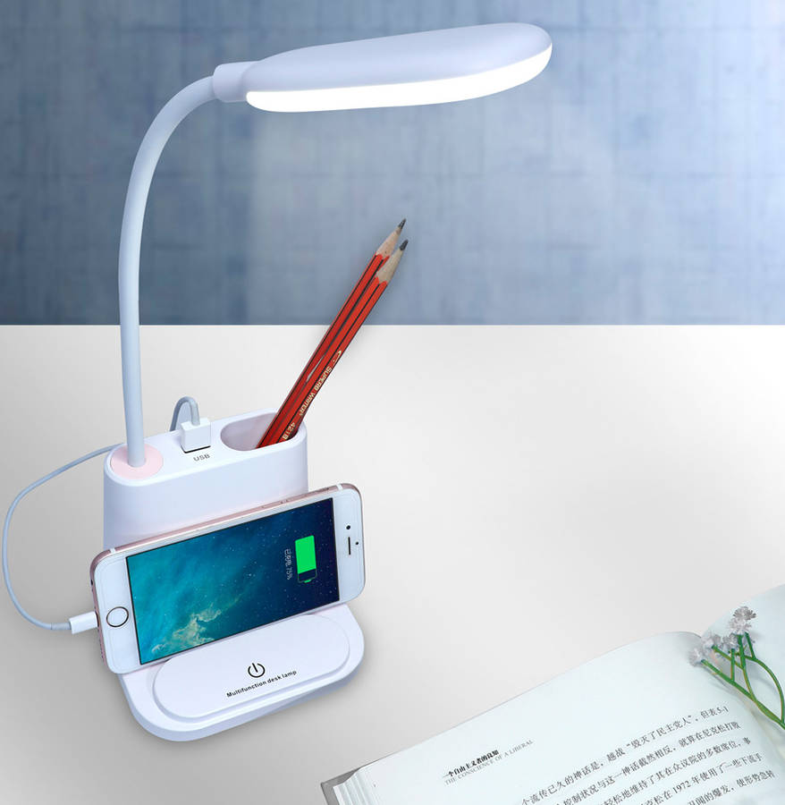 MIUI Study Desk Lamp With Creative Pen Holder - White
