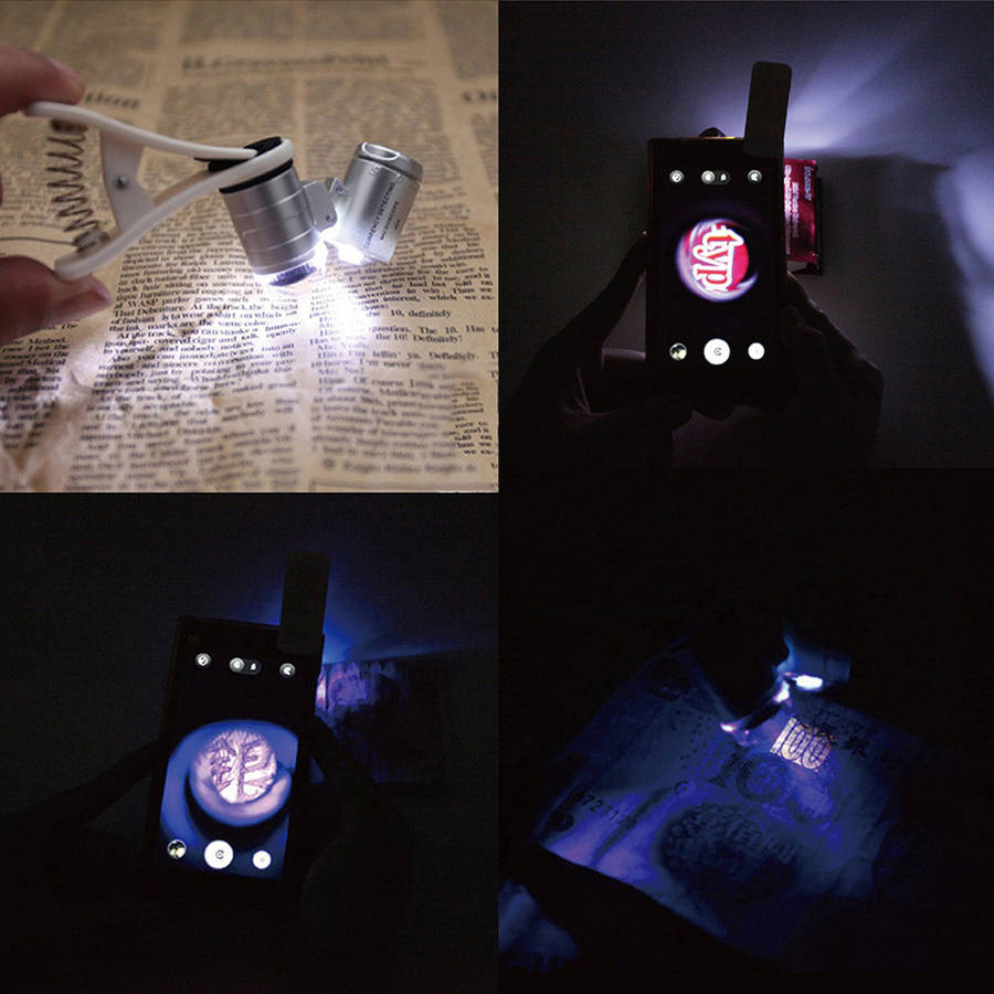 60X Clip-On Microscope Magnifier Universal Lens