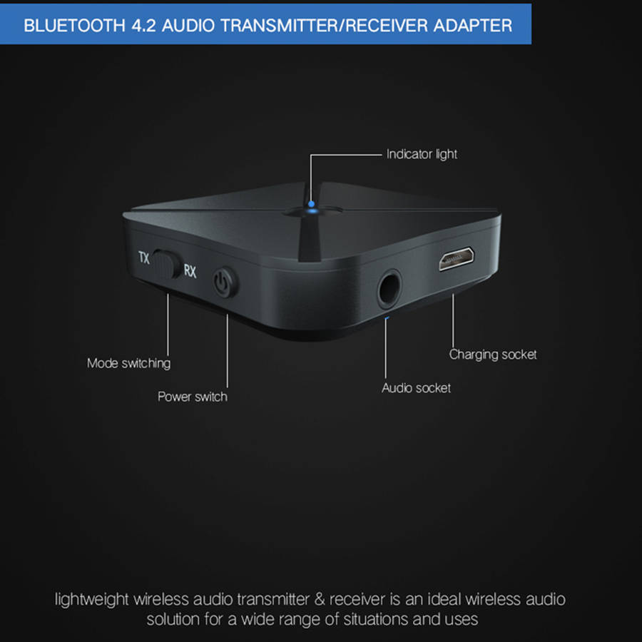 2 in 1 Bluetooth 4.2 Adapter Bluetooth Transmitter Receiver