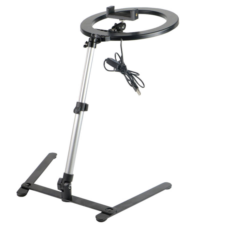 Dimmable LED Ring Light With Cell Phone Holder