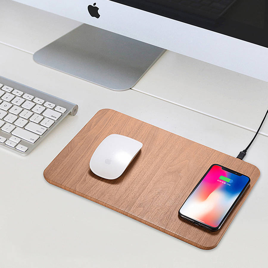 2 in 1 Wireless Charger Mouse Pad - Brown