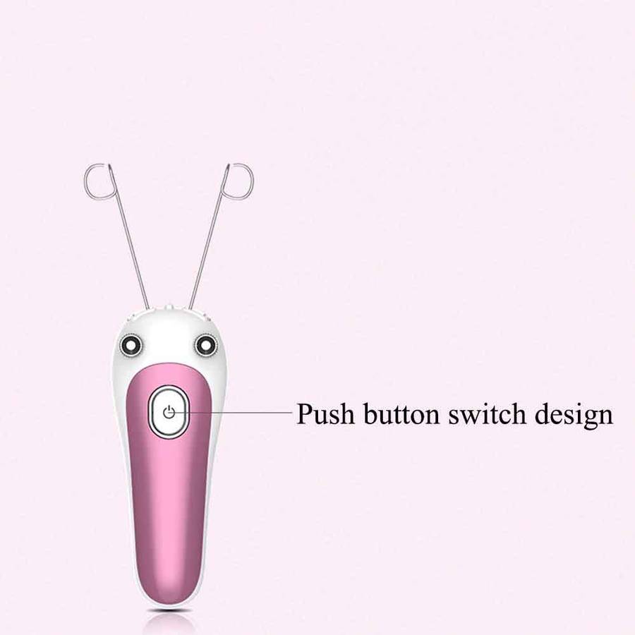 Electric Facial Cotton Thread Hair Remover For Women - Rose Gold