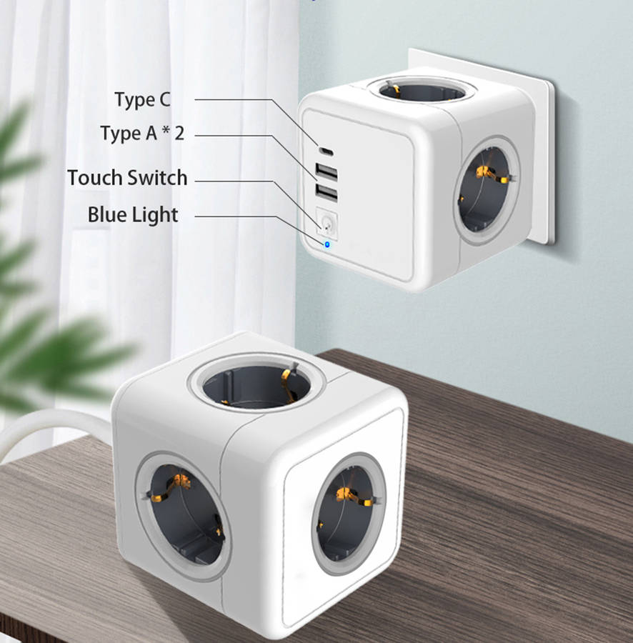 Multifunction Home Office Power Cube Socket