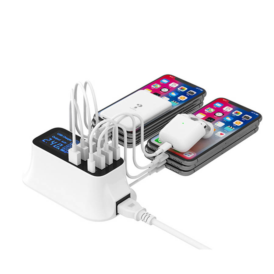 Home Travel Multi-Port USB Charging Station Quick Charger