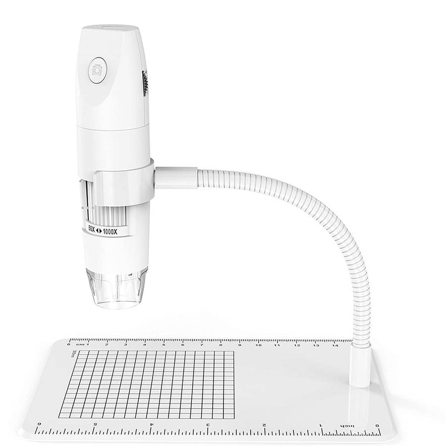 1080p microscope with 50x-1000x magnification and 8 LED light