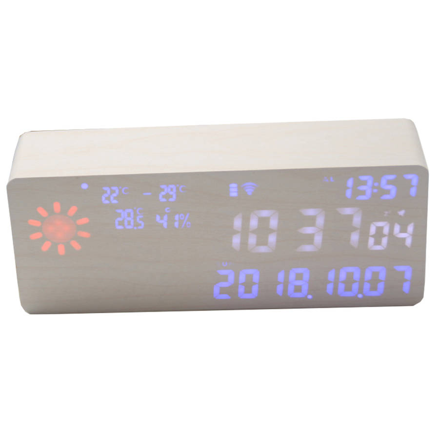 Smart Weather Alarm Clock Multifunctional Wifi Weather Clock