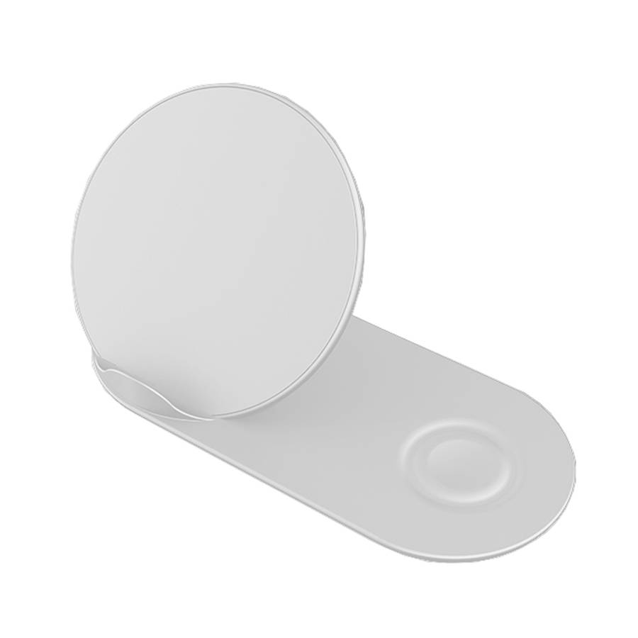 2 in 1 Wireless Charger Dock Compatible With Apple Watch & iPhone - White