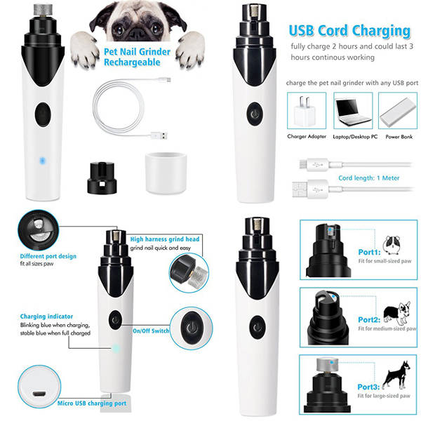 Ultra Quiet Electric Pet Nail Grinder