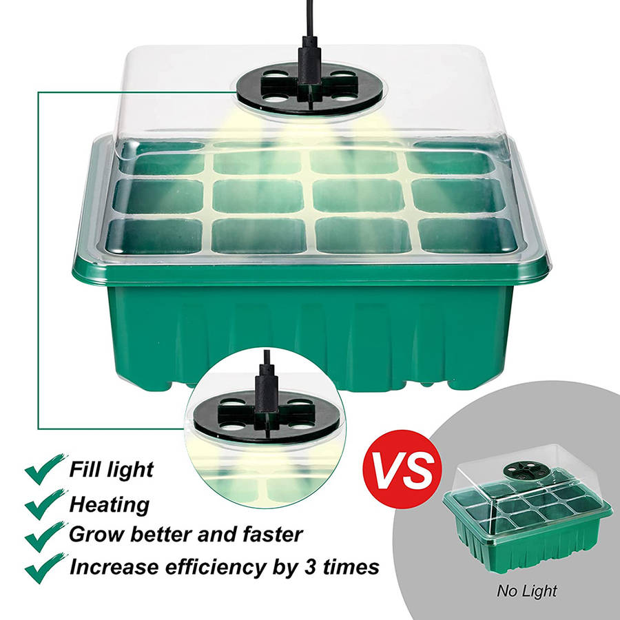 Seed Starter Trays with Grow Light Seed Starter Kit Plant Starter Kit
