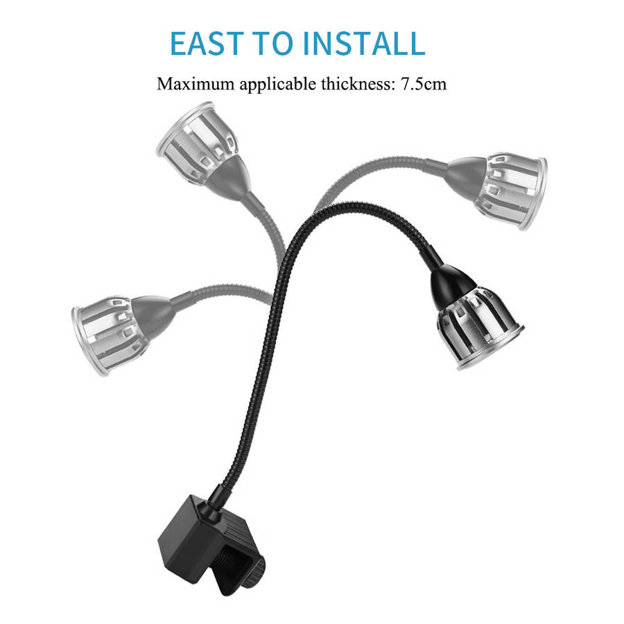 Fish Tank Clip Light 3 Colors Spot Light Adjustable Bright Fish Tank Light