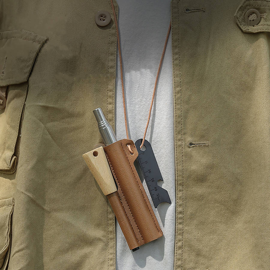 Multi-Function Fire Starter Kit Ferro Rod Blow Tube