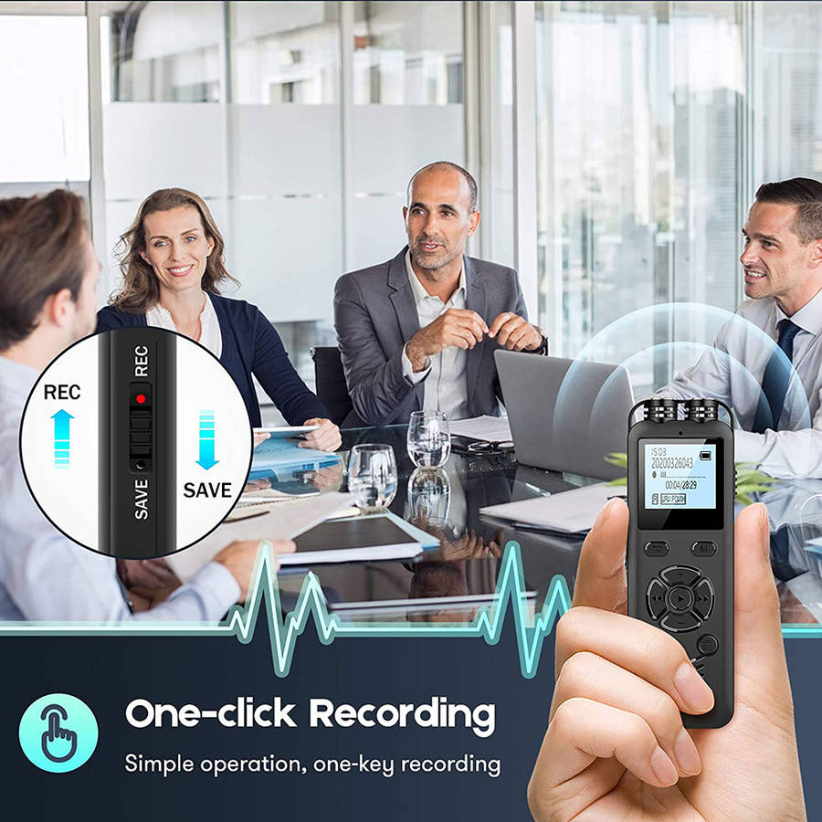 Digital Voice Recorder Portable Voice Activated Voice Recorder Device-8GB